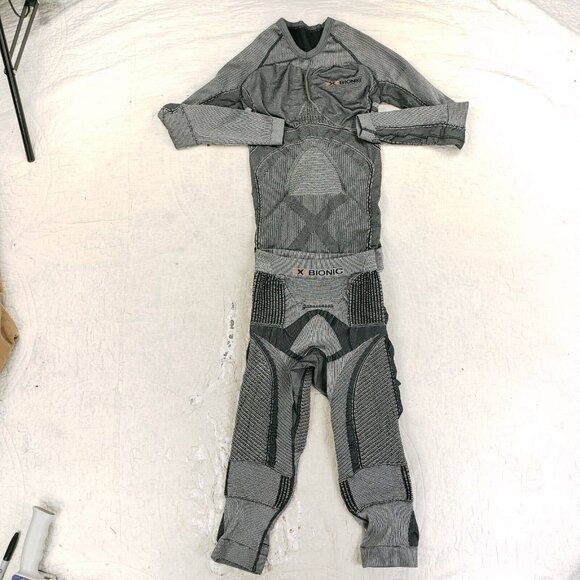 X Bionic Set Thermo Shirt Pants Compression Suit PV 1.0 S/M Small Medium Gray - Picture 2 of 8
